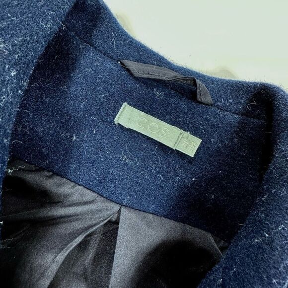 COS navy wool classic winter coat 98 / 104 - Picture 4 of 9